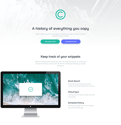 Clipboard Landing Page